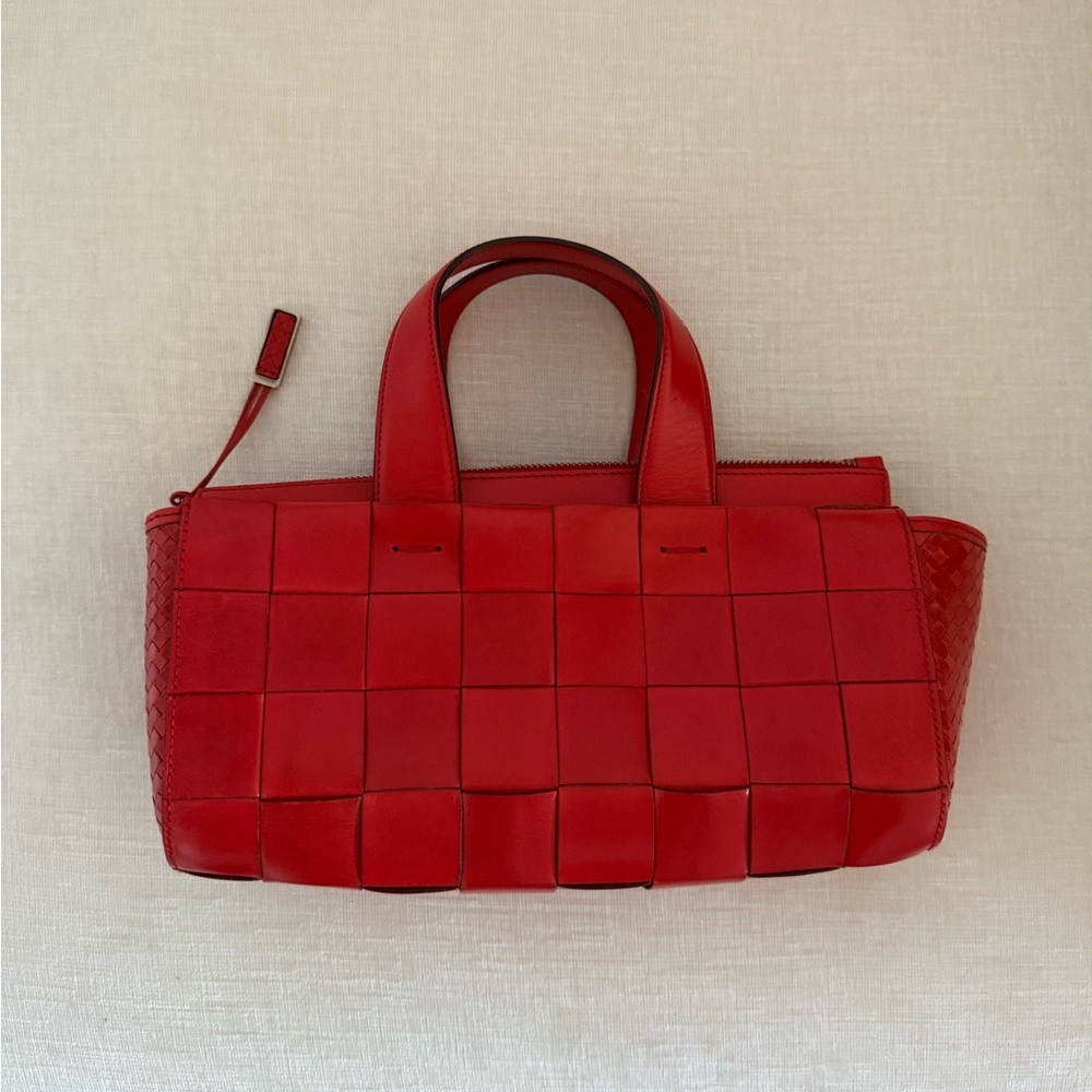 Stephane Kelian Red Woven Leather Purse
